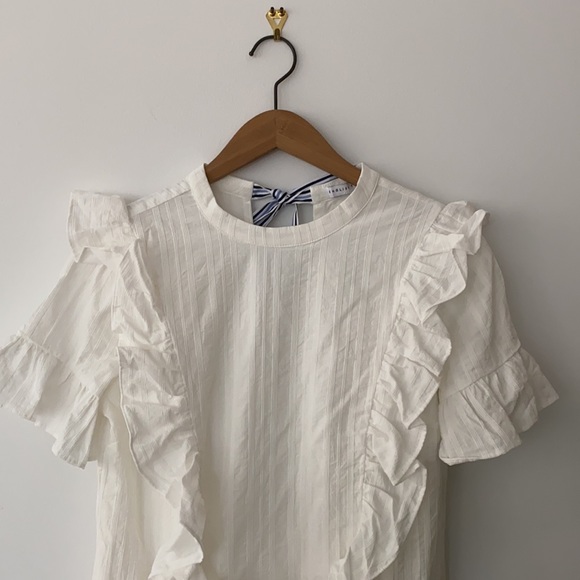 English Factory Short Sleeve Ruffle Shift Dress - Picture 2 of 10